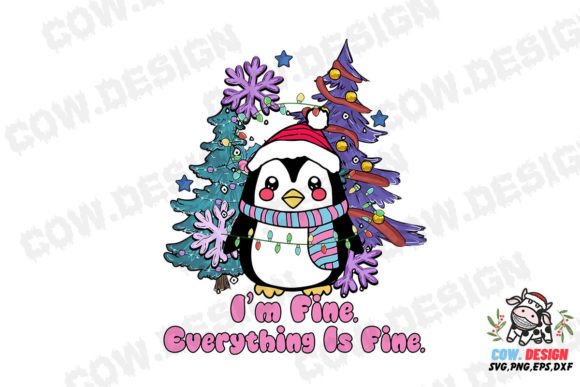 Everything is Fine Penguin Christmas SVG Review